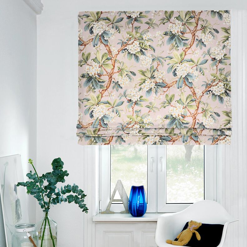 Dekorationstyg Canvas blommande träd – ljus gammelrosa,  image number 6