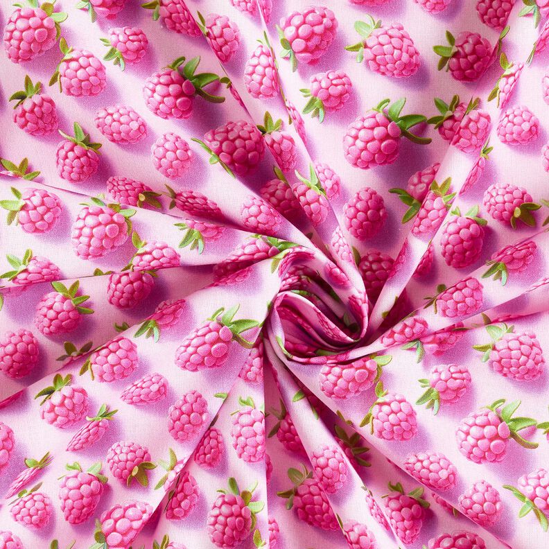 Bomullstyg Poplin ljusa hallon – pastellviolett/äppelgrönt, image number 3