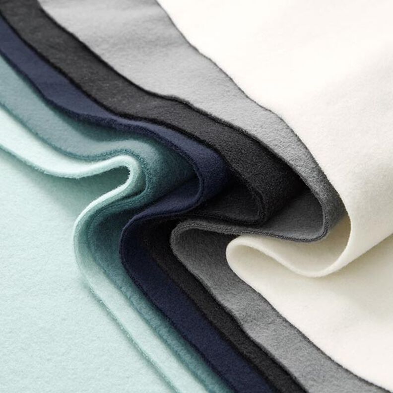 Bomullsfleece Enfärgat – isblå,  image number 6