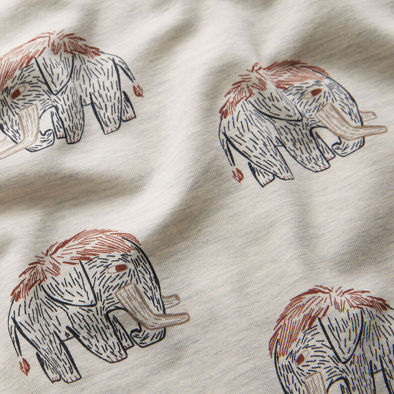 Bomullsjersey Mammutar | by Poppy yllevit, image number 2