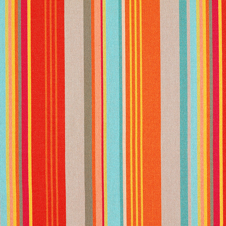 Outdoortyg Canvas Ränder – brandgul/rött,  image number 1