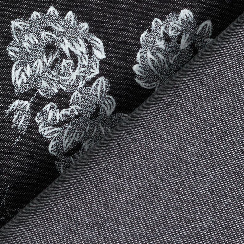 Chambray Små rosor – svart/vit,  image number 4