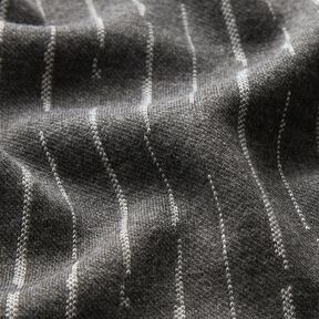 Stickad jacquard Trasiga ränder – granit/yllevit, 