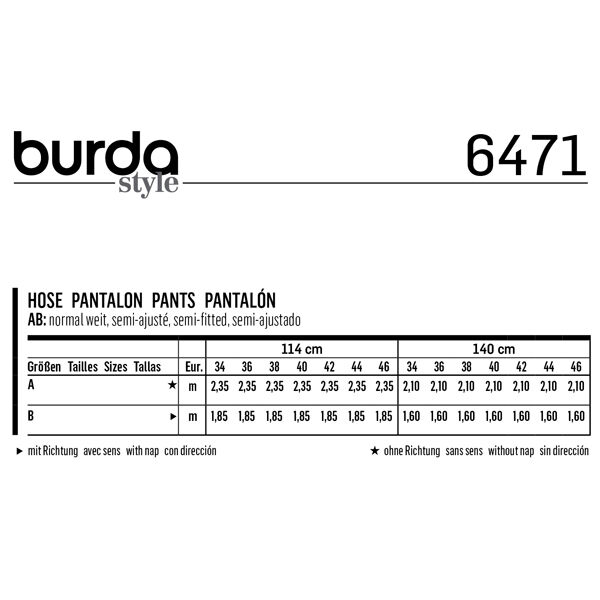 Byxor | 3/4-byxor, Burda 6471 | 34 - 46,  image number 4