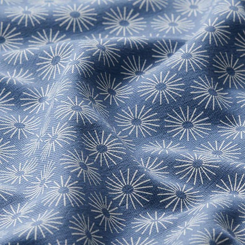 Bomullsjerseylysa blommor – jeansblå,  image number 2