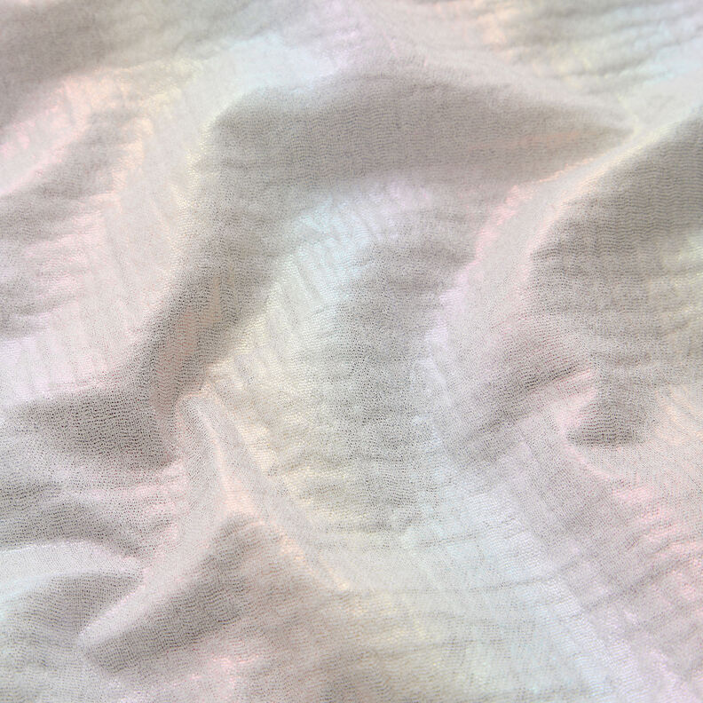 Muslin/Dubbel-krinkelväv Skimrande glitter Folietryck | by Poppy vit,  image number 8