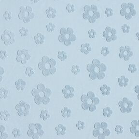 frottéjersey blommor – silverblå, 