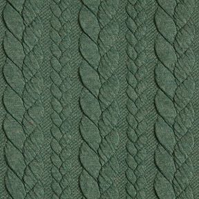 Jerseyjacquard Cloqué Flätat mönster – mörkgrön, 