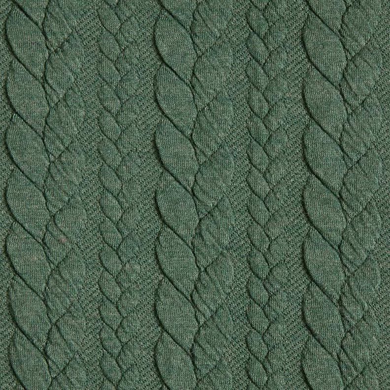 Jerseyjacquard Cloqué Flätat mönster – mörkgrön,  image number 1