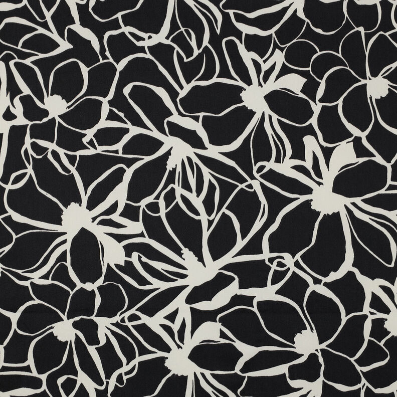 Bomullssatin Magnolia | Nerida Hansen – svart/yllevit,  image number 1