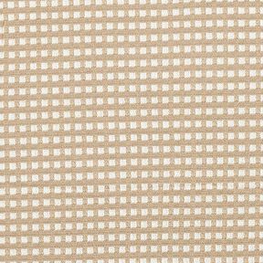 Jacquard jersey viskosmix små rutor – beige/vit, 