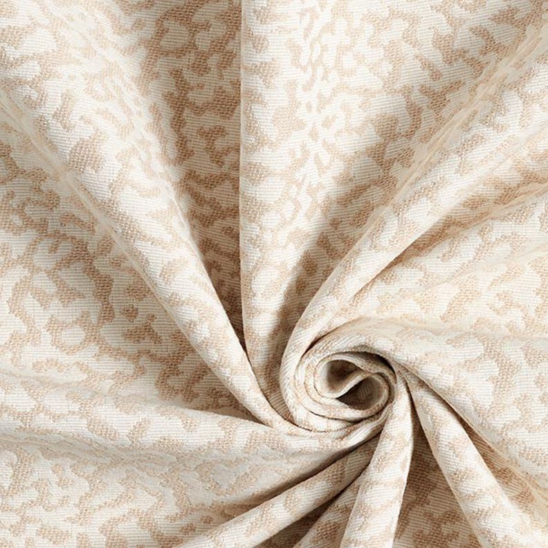 Möbeltyg Jacquard Abstrakt leopardmönster stort – kräm/beige,  image number 3