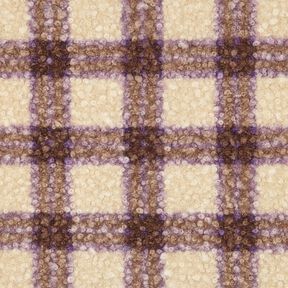 Stickad Bouclé Check – grön/yllevit, 