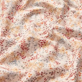 Bomullspoplin Små höstgrenar | Katia Fabrics – natur/kaminröd, 