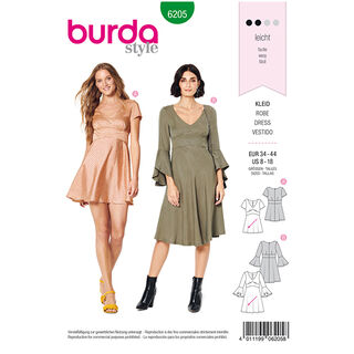 Klänning, Burda 6205 | 34 - 44, 