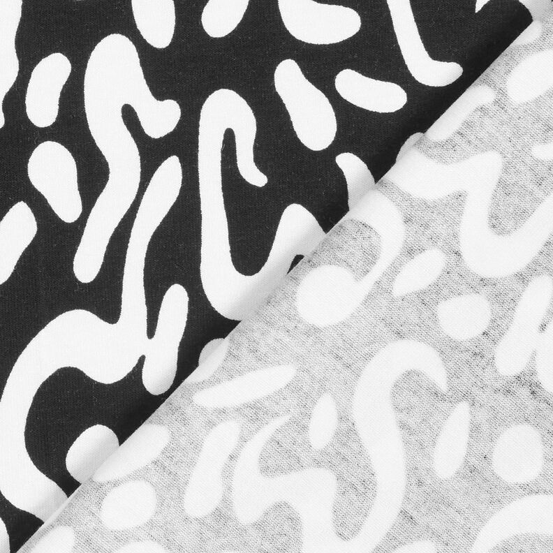 viskosjersey abstrakt leopardmönster – svart/vit, image number 5