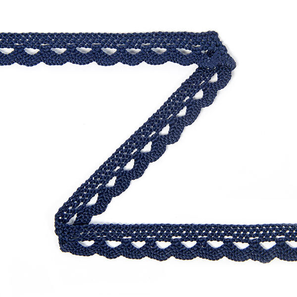 Knypplad spets (10 mm) 13 – marinblått, image number 1