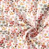 Bomullstyg Kretong Fina blommor – brandgul/vit,  thumbnail number 3
