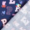 Bomullspoplin Peppa gris-bokstäver Licenstyg | ABC Ltd – indigo,  thumbnail number 4