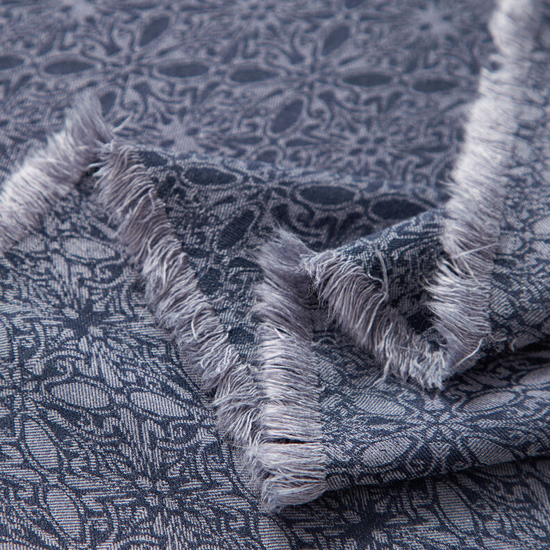 stretchprydnader i jacquard – jeansblå,  image number 5