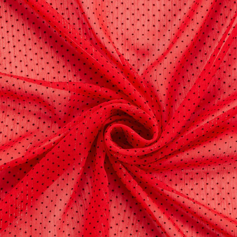 chiffong glitterränder och prickar – rött, image number 3