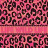 Viskos Voile lejon och blommor kantdesign Panel – pink/brandgul,  thumbnail number 6