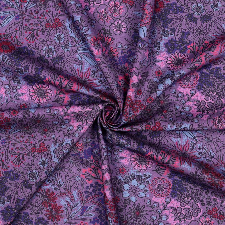 Bomullspoplin Vilda blommor | Poppy Fabrics – lavender, image number 4