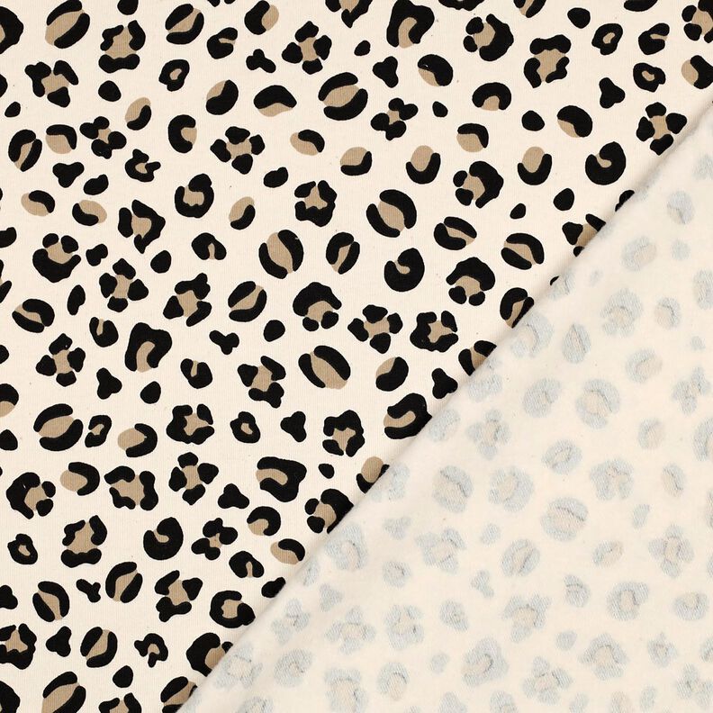 Sweatshirt Ruggad leo-tryck | Poppy Fabrics – kräm/anemon,  image number 4