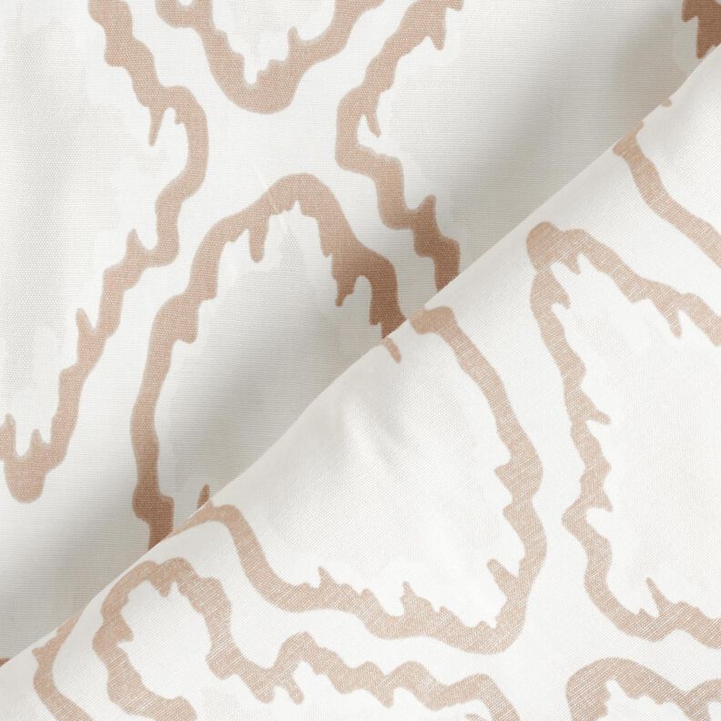 Bomullstyg serpentinlinjer – beige/mörkbeige, image number 5