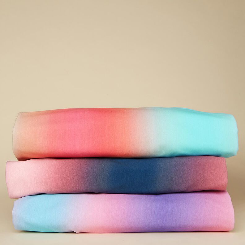 Bomullsjersey Ombre | Glitzerpüppi – nattblå/ljus bärfärg,  image number 5