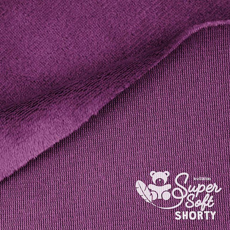 Plysch SHORTY [1 m x 0,75 m | lugg: 1,5 mm]  - aubergine | Kullaloo,  image number 3
