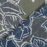 Crepe-chiffong stora blommor – marinblått/khaki,  thumbnail number 5