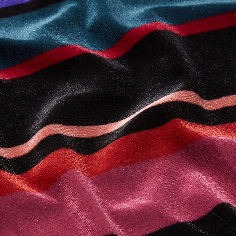 stretchsammet blockränder – svart,  image number 2