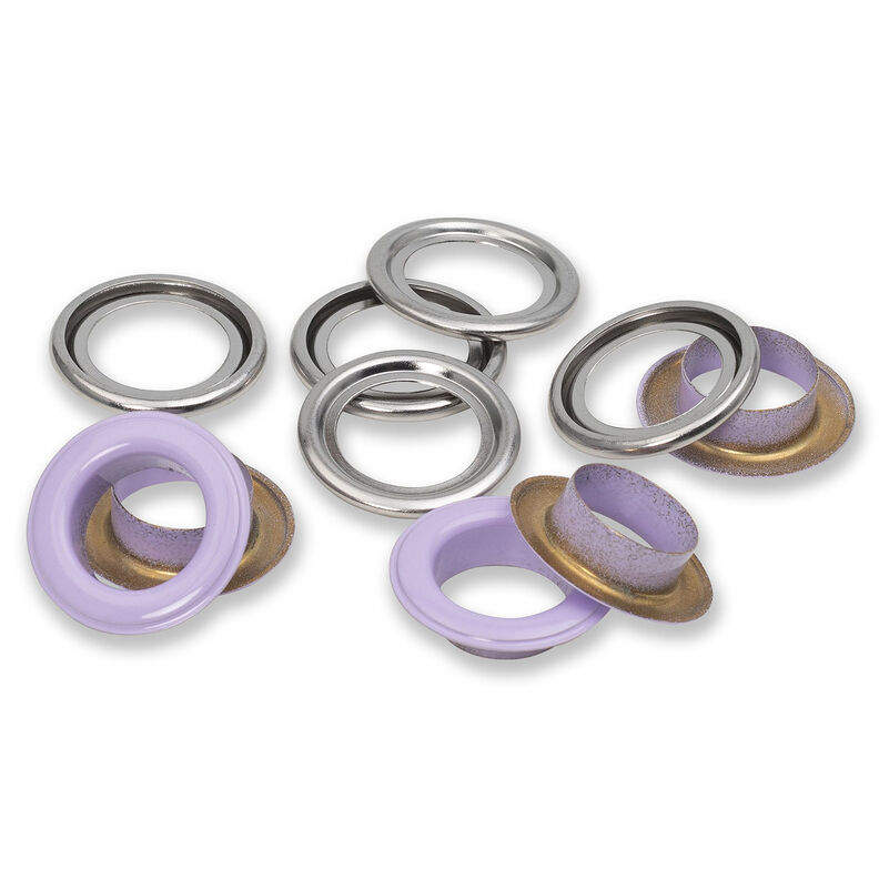 Öljetter med brickor [15 stycken | Ø 14 mm] | Prym – lila/silvermetallic,  image number 2