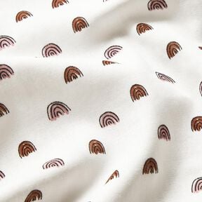 Muslin små regnbågar, slätt – elfenbensvit/rosa, 