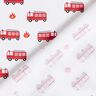 Bomullspoplin Brandbil – vit,  thumbnail number 4