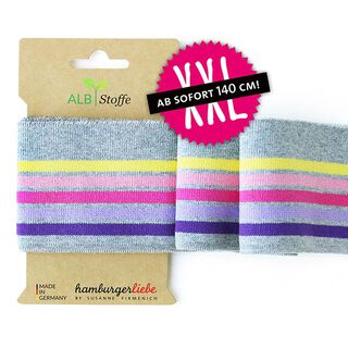 GOTS Ekologiska stickade muddar CUFF ME RAINBOW [140 cm | 7,5 cm] | Albstoffe | Hamburger Liebe, 