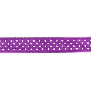 Satinband Prickar - lila/vit, 