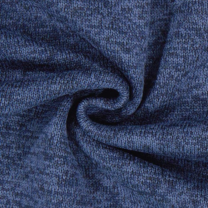Stickad fleece – marinblått,  image number 2