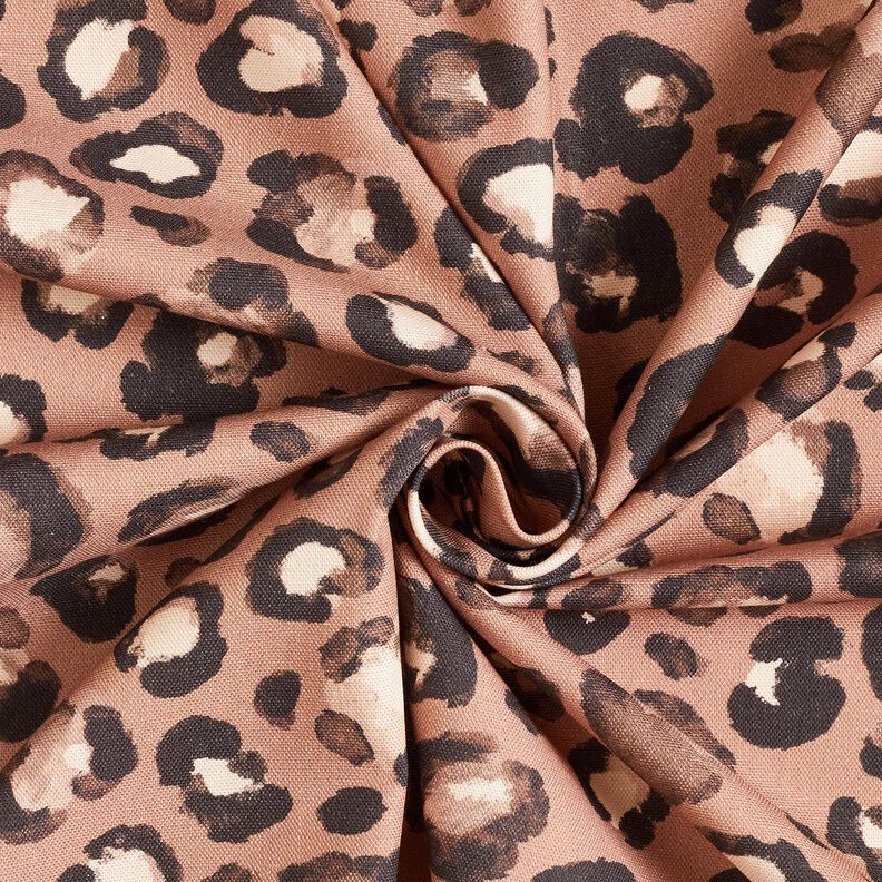 Dekorationstyg Canvas leoprickar – kanel/svart, image number 3