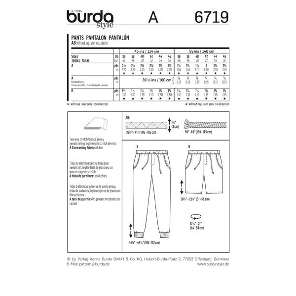 Byxa, Burda 6719, image number 6