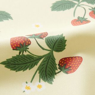 Behandlad bomull jordgubbar – vaniljgul, 