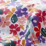 Behandlad bomull Pastellblommor – vit/lila,  thumbnail number 3