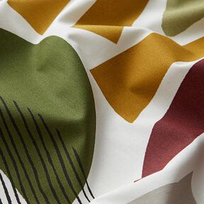 Bomullstyg Kretong Geometriska former – vit | Stuvbit 70cm, 