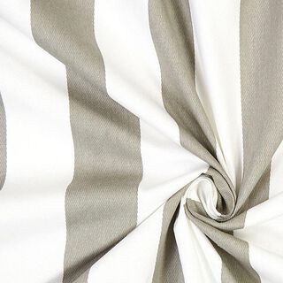 Bomullstwill Ränder 2 – grått/vit, 