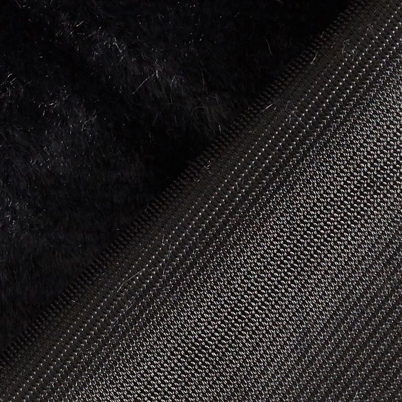 högkvalitativ enfärdad konstpäls – svart,  image number 3