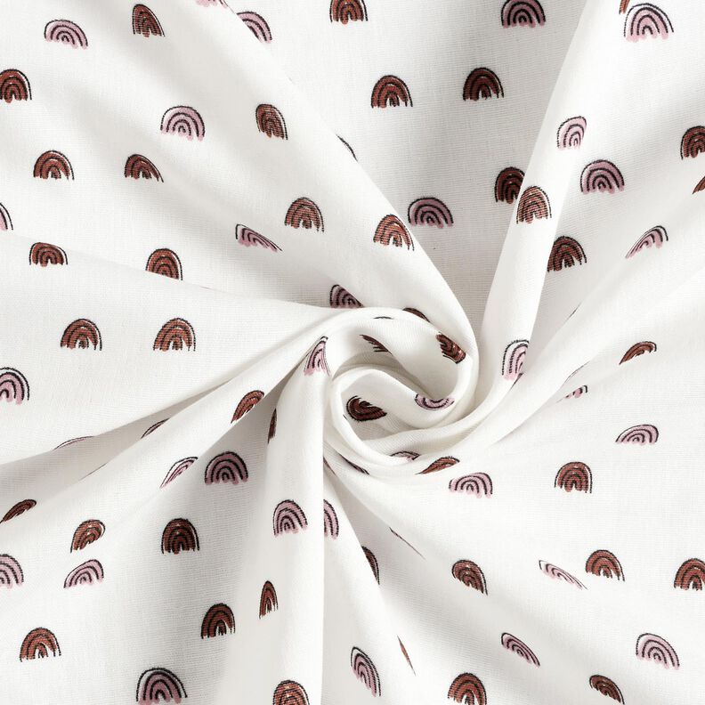 Muslin små regnbågar, slätt – elfenbensvit/rosa, image number 4
