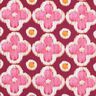 Dekorationstyg Canvas Broderi-look – bordeauxröd/pink,  thumbnail number 1