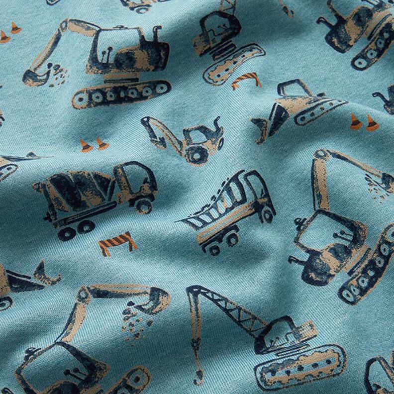 Sweatshirt Ruggad Byggfordon | by Poppy – blågrått,  image number 2