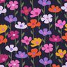 French Terry Sommarsweat färgglada blommor | Poppy Fabrics – marinblå,  thumbnail number 1